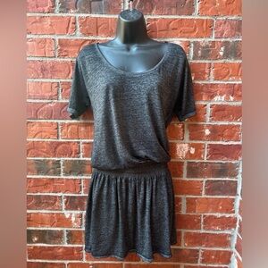 Athleta Womens XS Gray Captivate Short Sleeve Drop Waist Dress